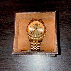 Michael Khors mens watch in rose gold